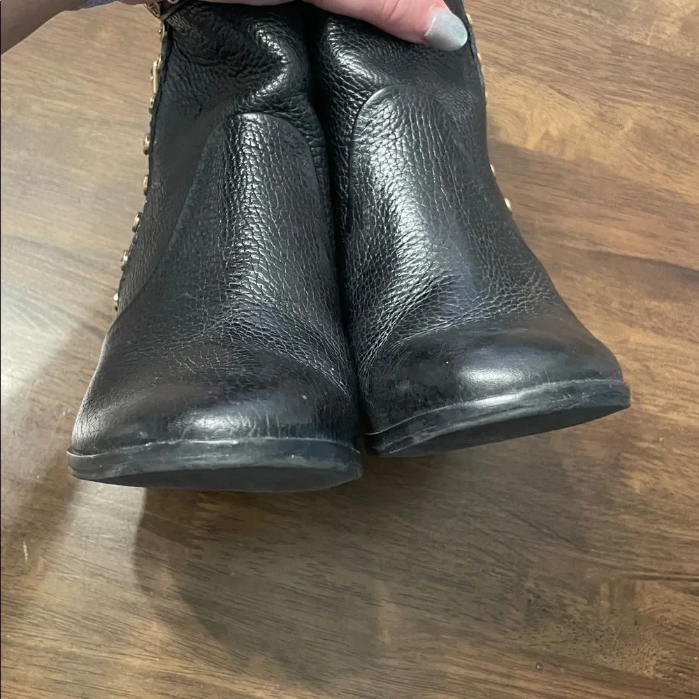 Tory Burch Black Mae Heeled Booties Size 7